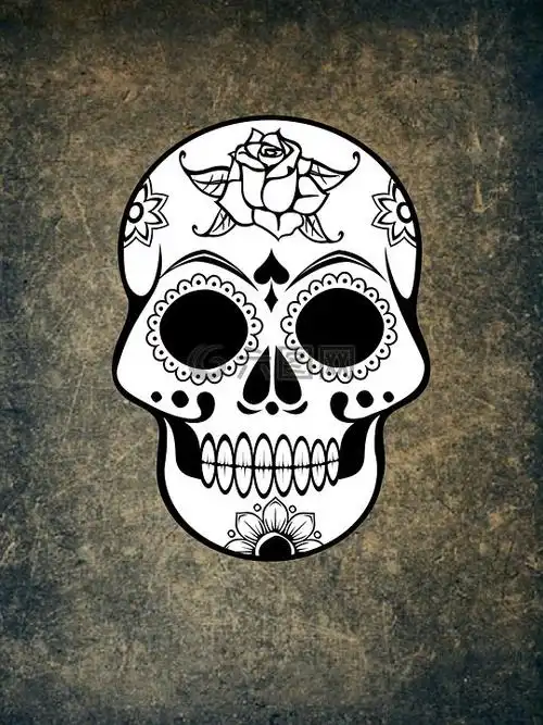 骷髅和交叉骨,很奇怪,头骨