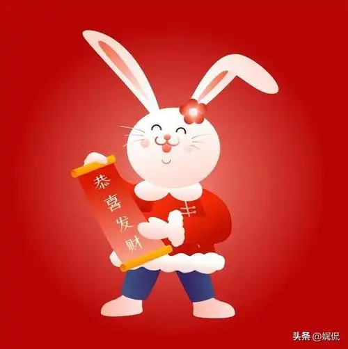 18幅精选卡通兔子祝福壁纸图,萌动你的新春朋友圈 - 领奖背景图片卡通