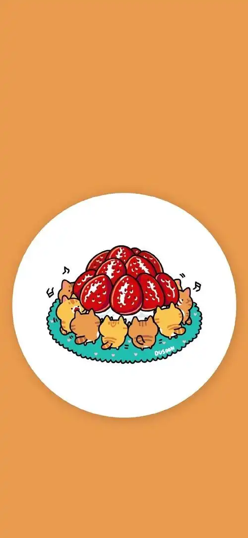 卡通美食手绘插画高清手机壁纸_卡通_手机壁纸下载_美桌网