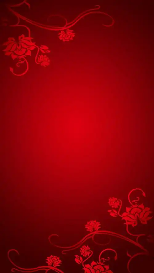 商务红底花纹矢量h5背景素材