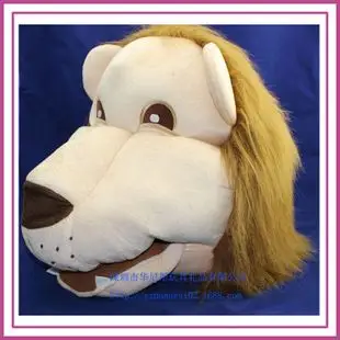 工厂订做广告活动形象假头套狮子动物假发