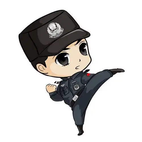 特警练兵特警简笔画图片萌版警察卡通头像