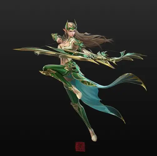 《全民奇迹2》-弓箭手|插画|游戏原画|游歌文化_原创作品-站酷zcool