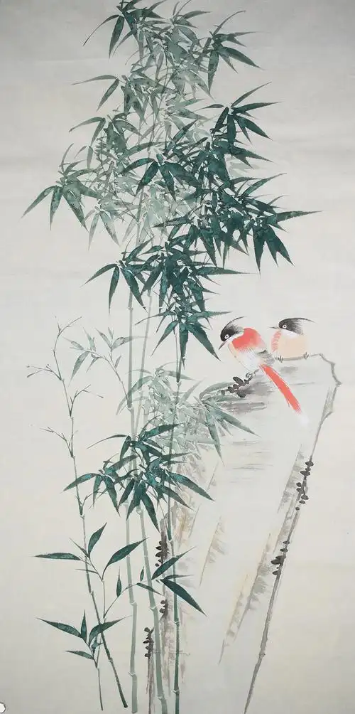 孔老师1现代画家写意四尺竹_写意竹子_竹子_花鸟_国画_装饰作品_园圆