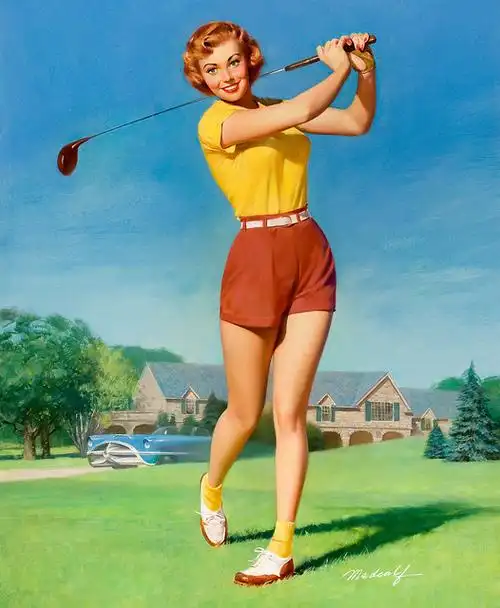 复古 时尚 俏女郎(复古手绘)