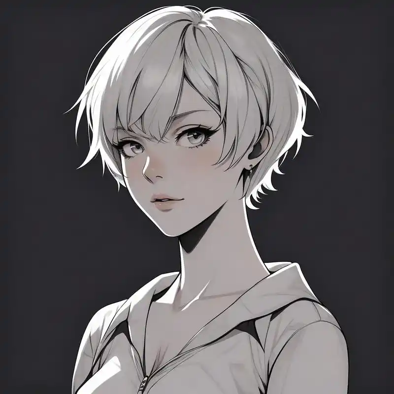 95短发女孩也超美!卡通头像来啦94