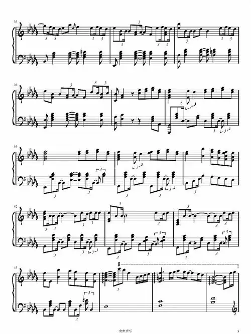 钢琴谱|五线谱|高度还原|蔡徐坤 - 情人_钢琴谱_蔡徐坤_娱乐_音乐