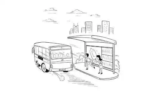 公交车司机简笔画有颜色公交车简笔画图片 交通工具简笔画图片乘公交