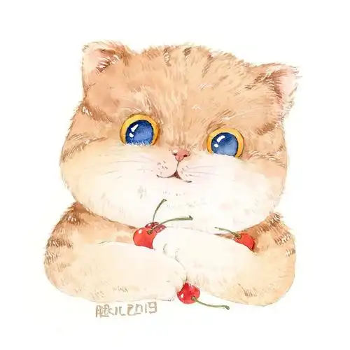 大脸猫——水彩画