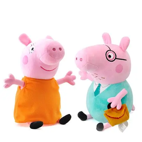 peppa pig 小猪佩奇 猪妈妈/猪爸爸 毛绒公仔 19cm