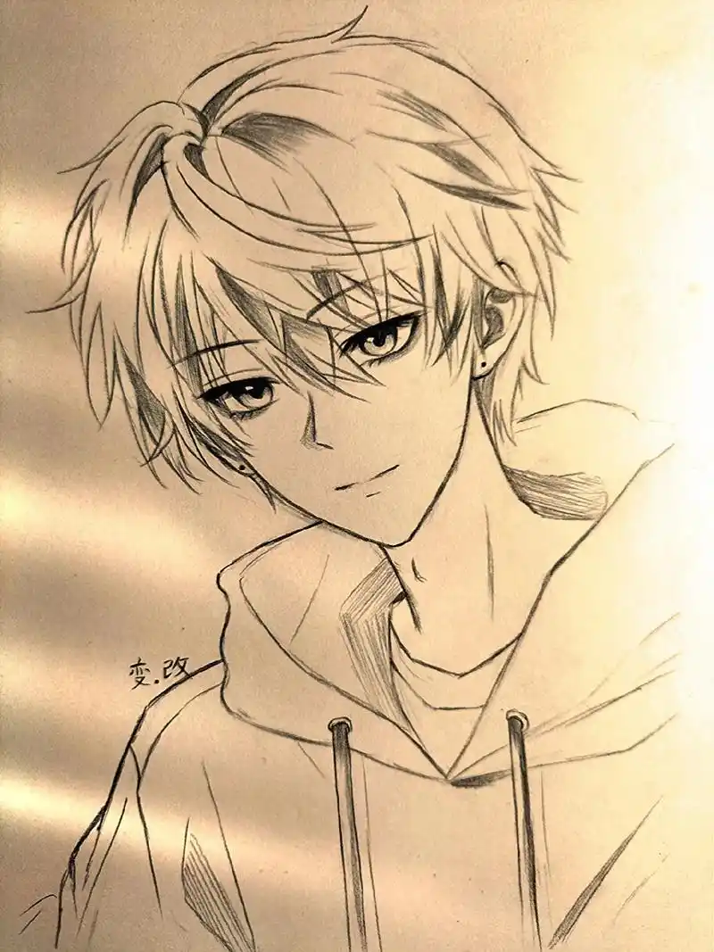 男生绘画过程图.#临摹 #绘画过程分享 #男生绘画过程图 - 抖音