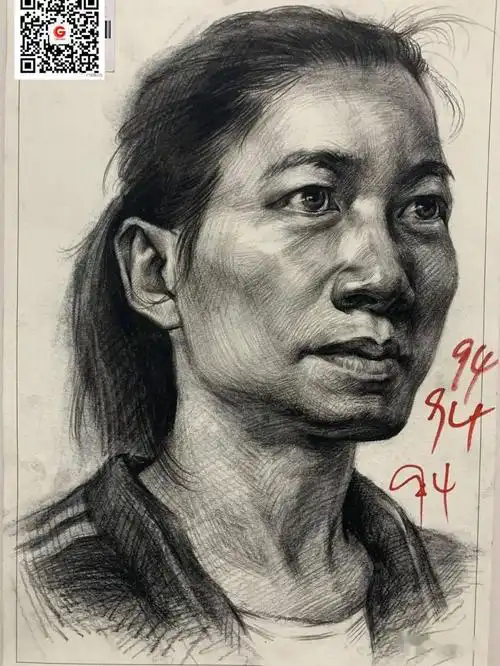 2021届广西艺成美术高考二模素描高分卷出炉