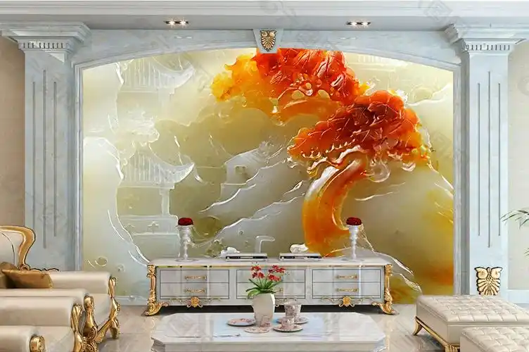 玉石浮雕背景墙