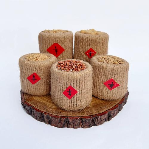 五谷丰登搬新家乔迁之喜国潮丰收节粮仓秋天创意手工编织摆件农作