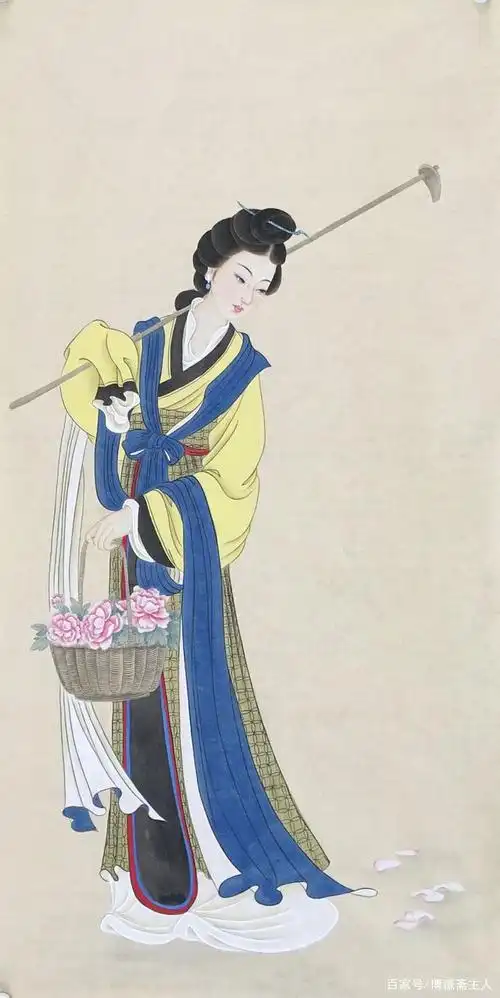 一组娴静柔美的工笔仕女画