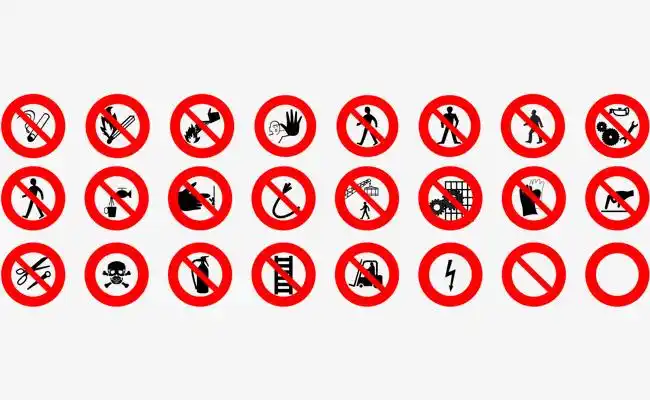 矢量交通红色警示图标