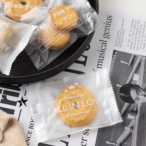 饼干包装袋曲奇蔓越ins手工雪花透明单独机封袋点心包装盒