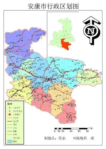 安康学院第二届地图绘制大赛获奖作品展示