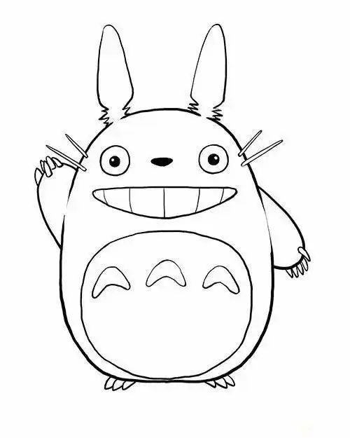 龙猫图片卡通简笔画手抄报 简笔画手抄报-蒲城教育