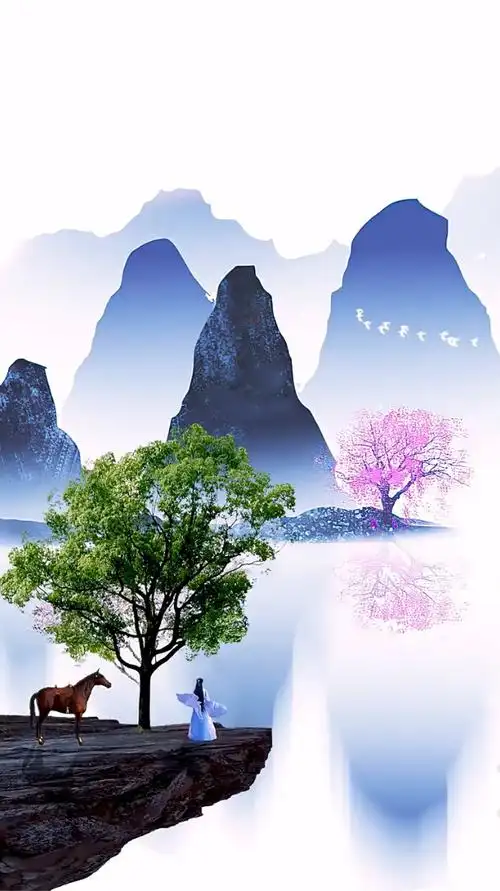 治愈风景欣赏:请高人题诗词一首,高人请意境古风山