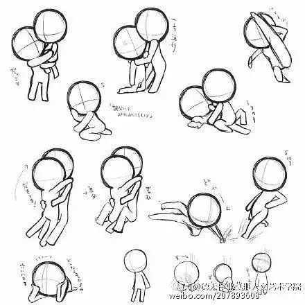 莫那cg绘画学院第三波q版人体pose素材学转起来吧