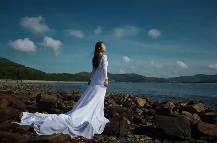 唯美的海滩_人像_poco摄影,城市影像站