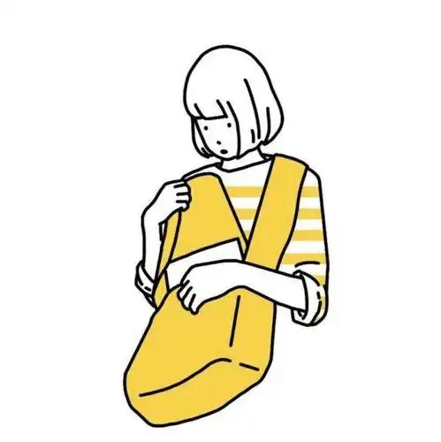 黄底简笔画头像