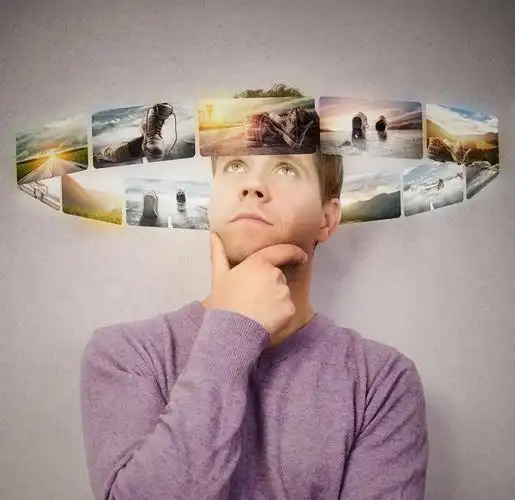 人物思考创意图-高清图片