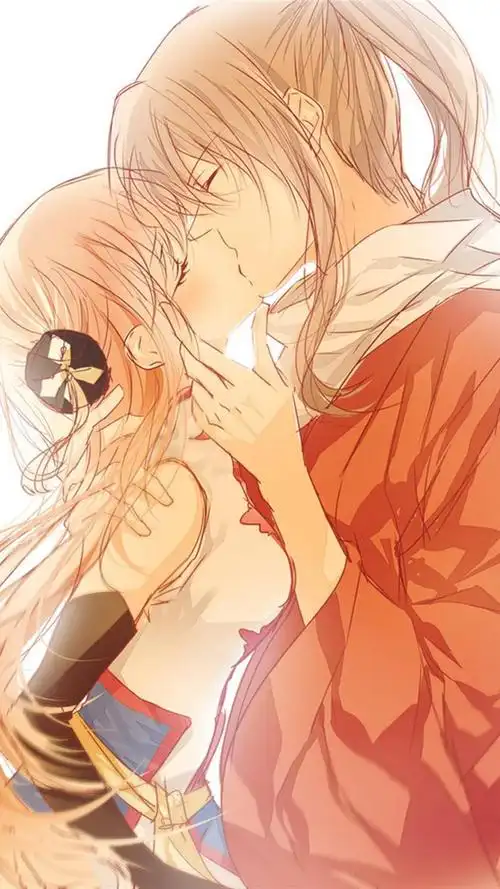 甜蜜动漫情侣锁屏