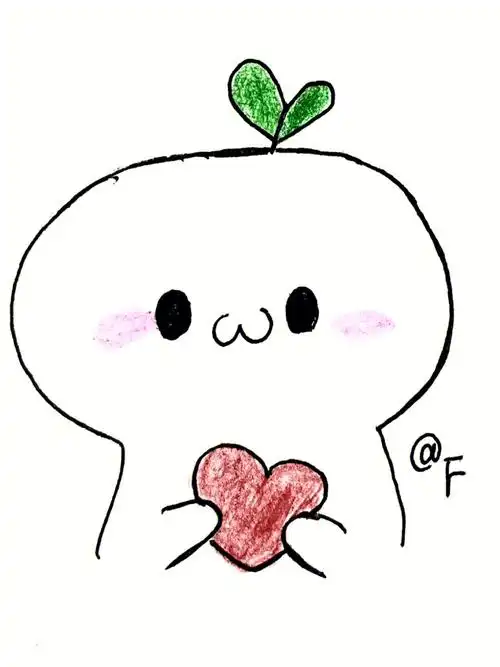 呆萌团子 简笔画 教程 每日打卡15#简笔画  #画画  #大学生