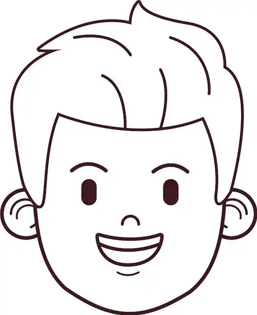 年轻人脸卡通图片