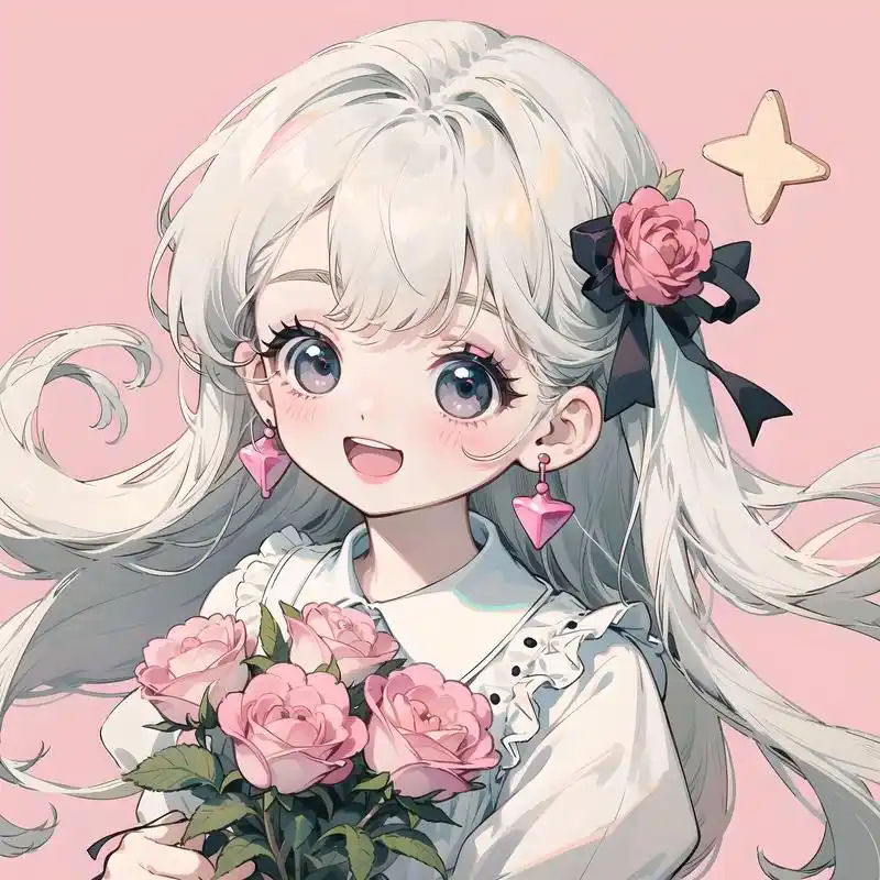 女孩动漫头像可爱风/卷发.#这画是用了亿点点魔法吧 #什么次 - 抖音