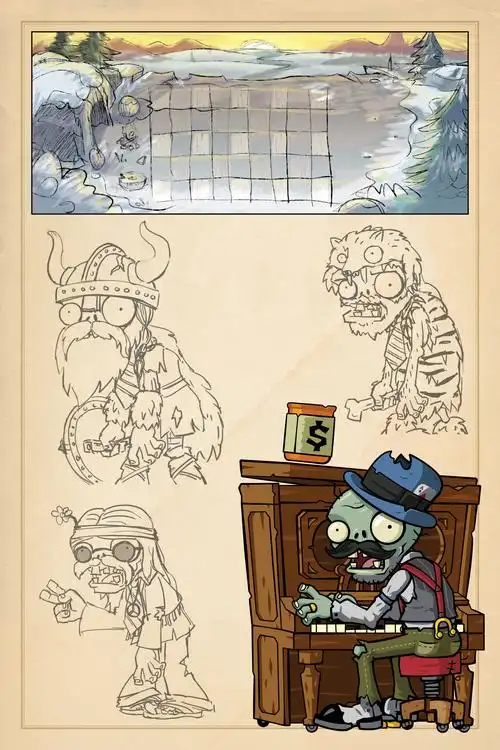 植物大战僵尸废稿原画集2