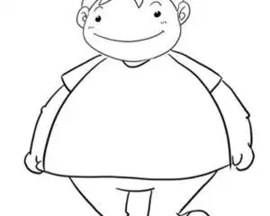 又矮又胖男孩简笔画