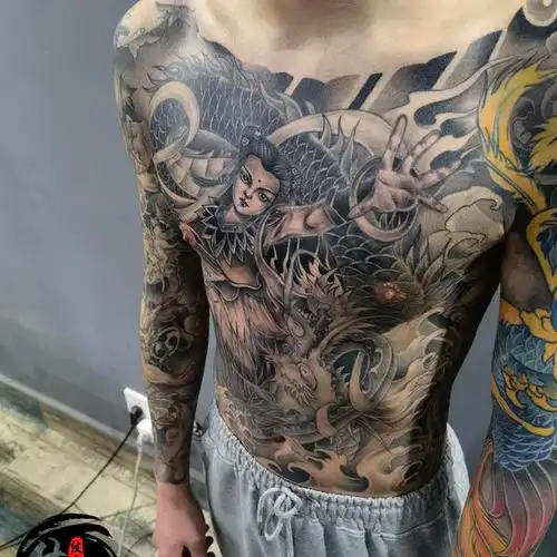 哪吒降龙遮盖,修改,添加,断_纹身吧社区 - 纹身大咖