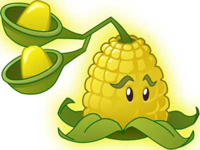 植物大战僵尸之玉米加农炮的简笔画