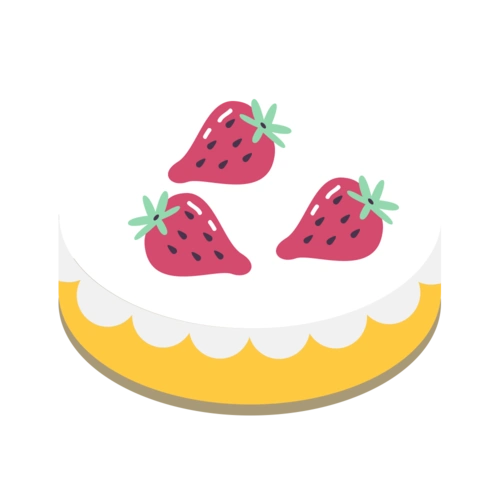 草莓蛋糕生日蛋糕奶油矢量元素免抠