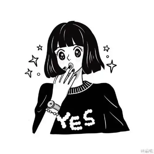 短发女生卡通头像