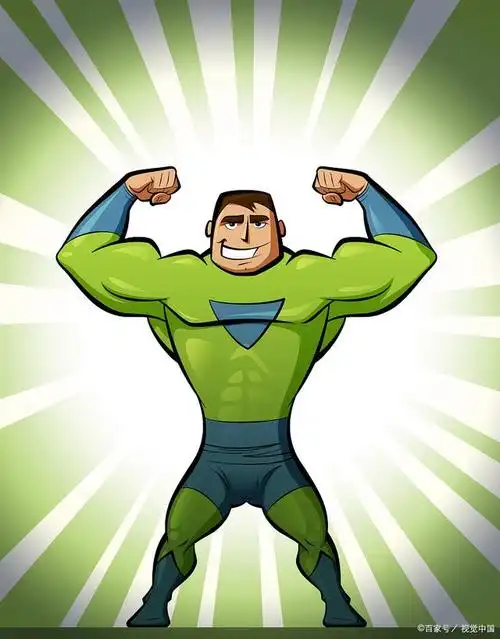 他是摔跤手,今天我将用最简单的步骤教孩子们用简笔画绘制卡通绿巨人