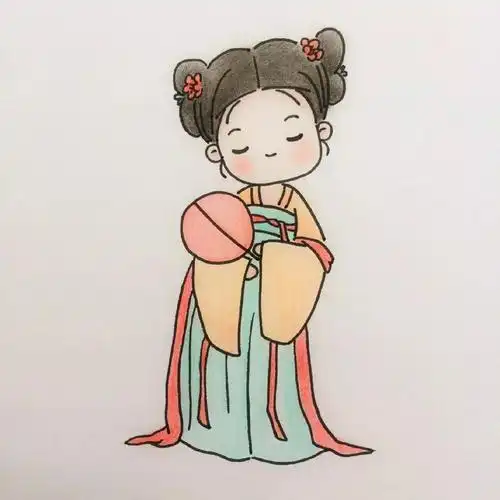 云想衣裳花想容简笔画