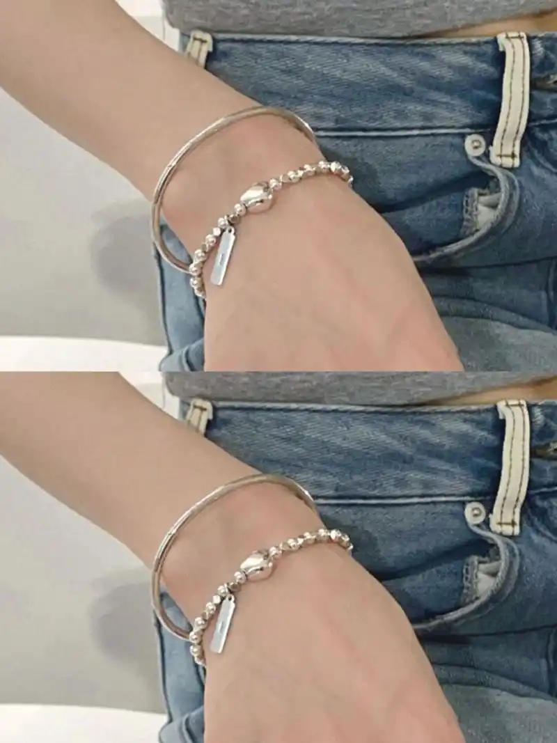 过分高级6015这小众银手镯叠戴真的巨好看78 狠狠爱住了!