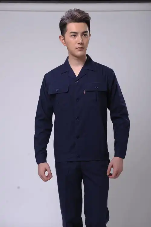 四季工作服套装男士劳保服长袖短袖工程厂服工人汽修工装薄款上衣