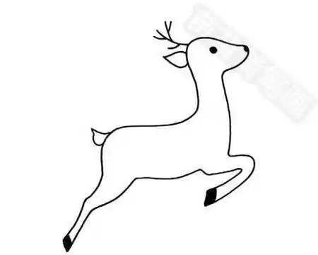 简笔画简单好看小鹿简笔画彩色图片画法-素描自学网梅花鹿简笔画大全