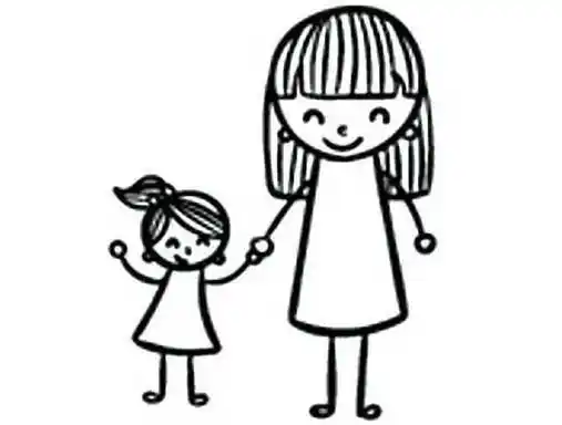 [转载]我的妈妈简笔画妈妈卡通图片简笔画这是一组妈妈 简笔画的内容