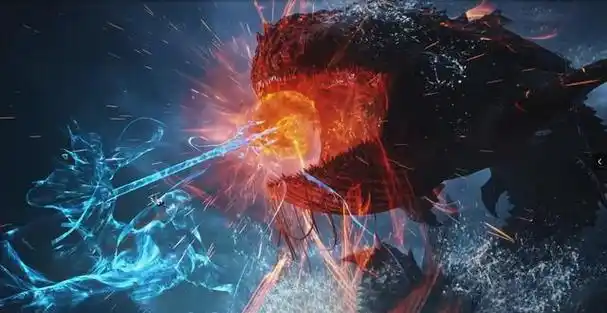 大海中的霸主,最强大的海魂兽深海魔鲸王,修为接近百万年,身体已经有