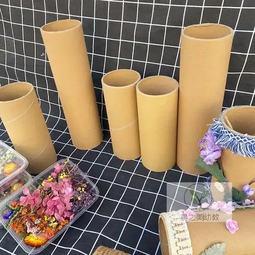 幼儿园环境布置装饰儿童绘画材料diy牛皮纸圆柱空中吊饰