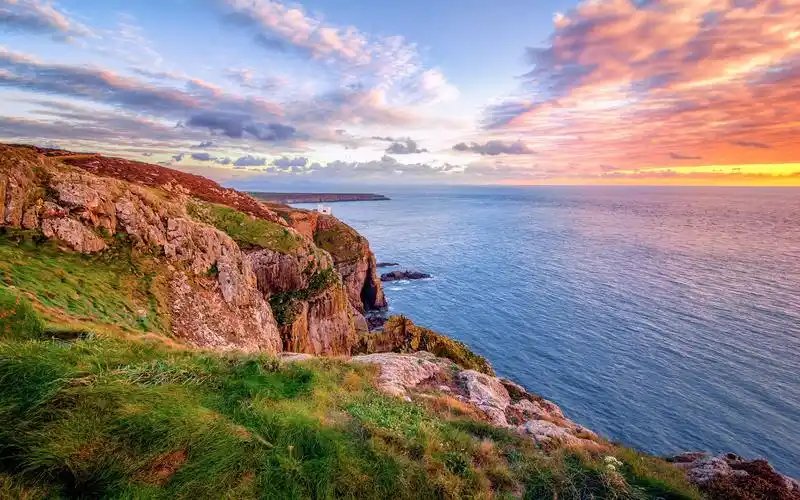 大风光,晚霞,天空,宁静,大海,广阔,礁石,joedanielprice,风景人生总