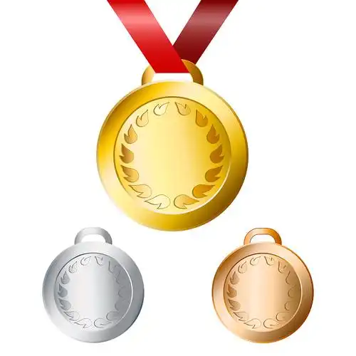 金牌,银牌,铜牌由优胜者获得图片