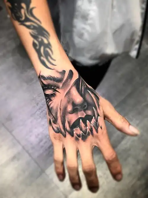 手背欧美写实_纹身图案手稿图片_王璐薇的纹身作品集