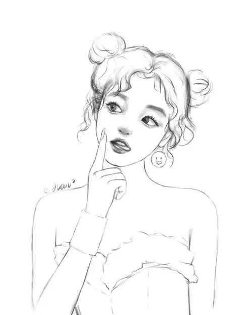 修修改改,最后还是放弃了#procreate绘画  #宋雨琦  #画画打卡  #画画